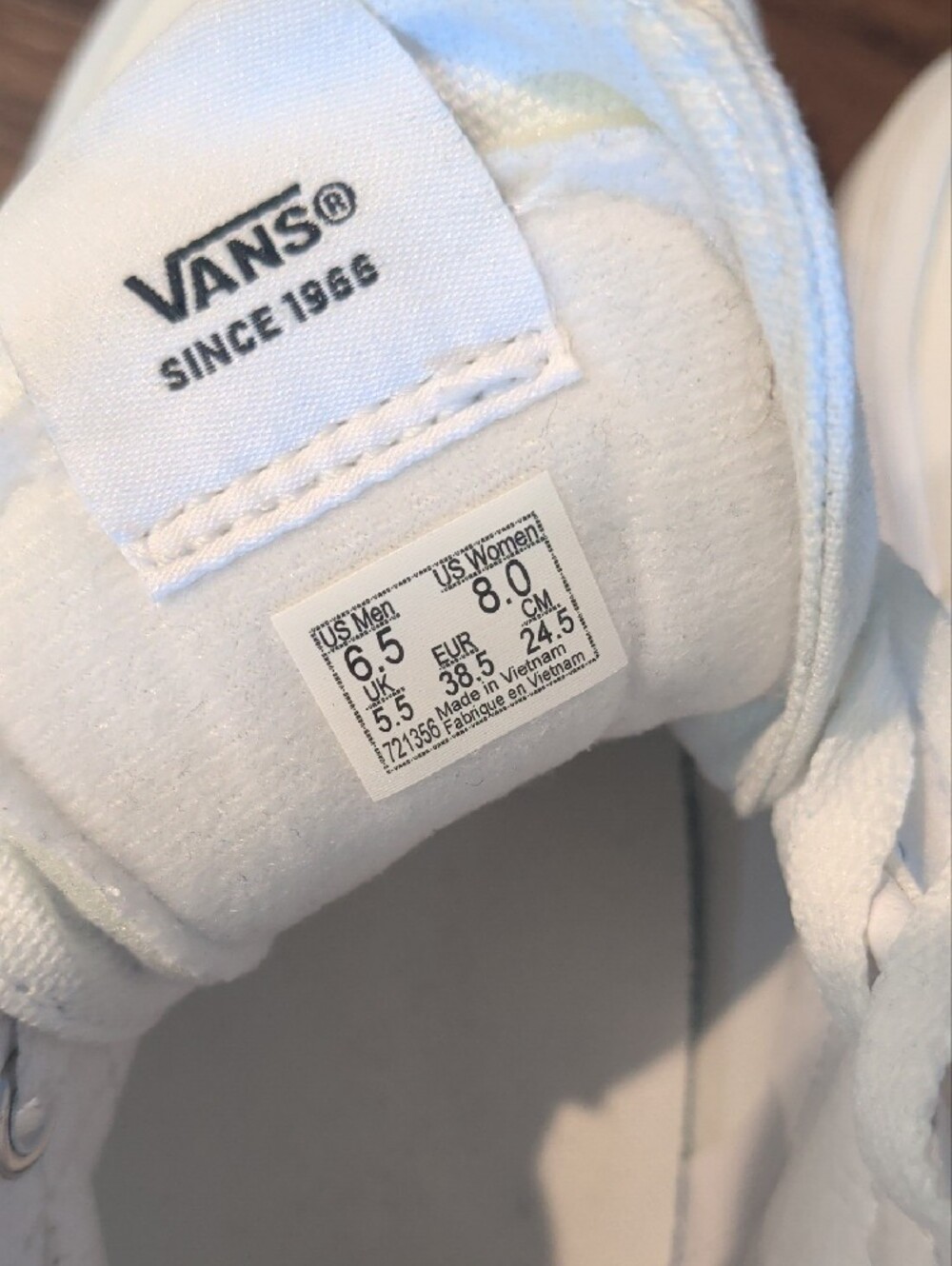 VANS White High-Top Canvas Sneakers - Picture 8 of 8